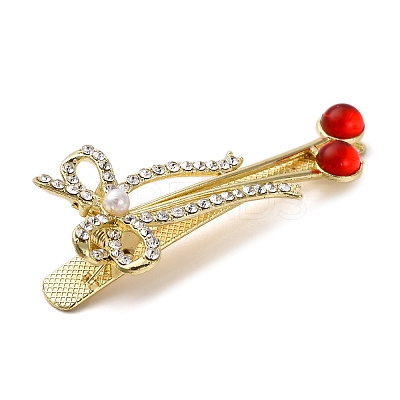 Cherry Golden Alloy Alligator Hair Clips LS-PHAR-K006-04A-G-1