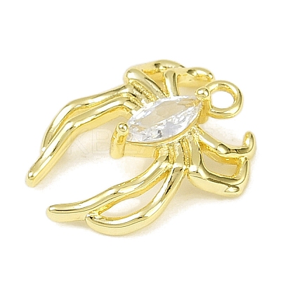 Brass Pave Clear Cubic Zirconia Pendants LS-KK-L238-02G-1