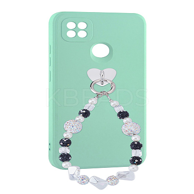 1Pc Alloy & Acrylic Bead Mobile Straps for Women AJEW-LP0005-09-1