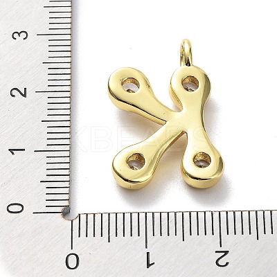 26Pcs 26 Styles Rack Plating Brass Micro Pave Cubic Zirconia Pendants KK-P247-09G-1