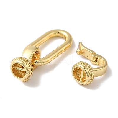 Rectangle Rack Plating Brass Fold Over Clasps KK-A225-01A-G-1