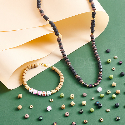 Handmade Polymer Clay Bead Strands CLAY-PH0001-79-1