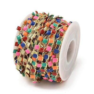 Brass Rectangle Link Chains CHC-C007-03G-01-1