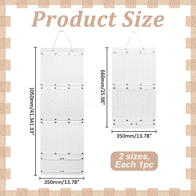 2Pcs 2 Styles Felt Large Capacity Hair Clips Storage Hangers AJEW-ME0003-34B-1