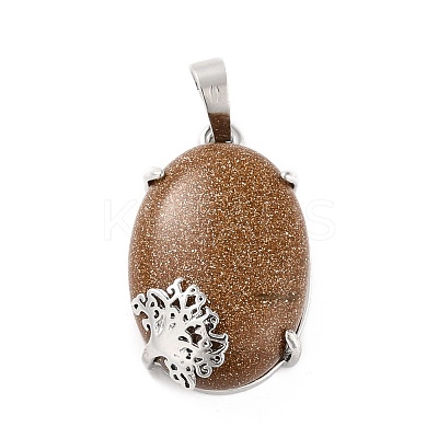 Synthetic Goldstone Pendants G-C235-03K-RS-1