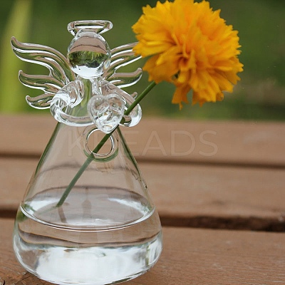 Angel Shape Glass Vase PW-WG63977-01-1