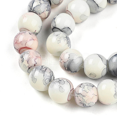 Baking Paint Glass Beads X1-DGLA-N003-8mm-C05-1