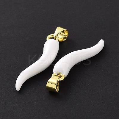 Rack Plating Brass Enamel Charms KK-C008-19G-03-1
