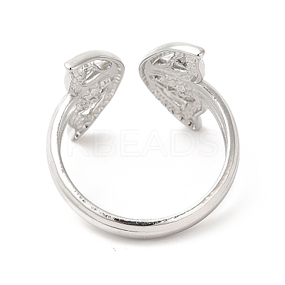 Non-Tarnish 201 Stainless Steel Open Cuff Ring RJEW-E063-43P-1