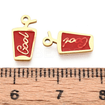 304 Stainless Steel Enamel Charms STAS-T065-66G-01-1