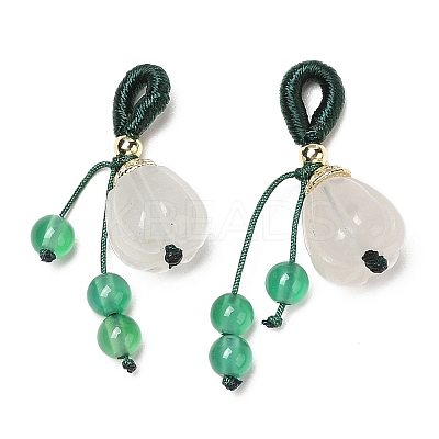Natural Jade Bell Pepper Pendant Decorations G-G008-04G-1