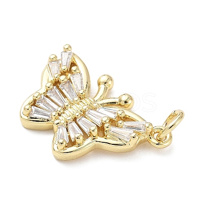 Brass Micro Pave Cubic Zirconia Pendants KK-D357-33G-1