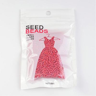 DIY Craft Beads 12/0 Opaque Colors Lustered Round Glass Seed Beads X-SEED-A012-2mm-125-1
