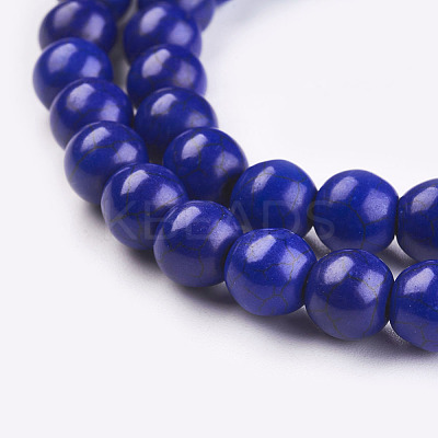 Synthetic Turquoise Beads Strands TURQ-G106-6mm-02N-1