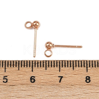 Non-Tarnish 304 Stainless Steel Ear Stud Components STAS-F227-18A-RG-1