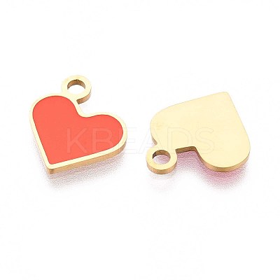 304 Stainless Steel Enamel Charms STAS-L022-483G-04-1