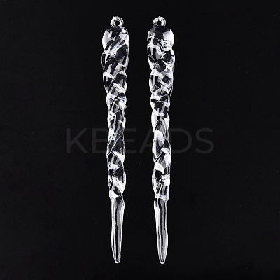 Transparent Acrylic Pendants TACR-T028-22A-1