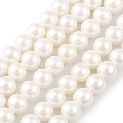 Shell Pearl Bead Strands BSHE-L026-03-6mm-1