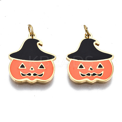 316 Surgical Stainless Steel Enamel Charms STAS-S116-336G-1