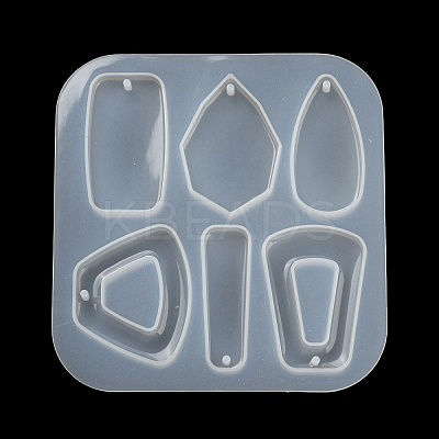Trapezoid Rectangle Teardrop DIY Pendant Silicone Molds DIY-E072-04F-1