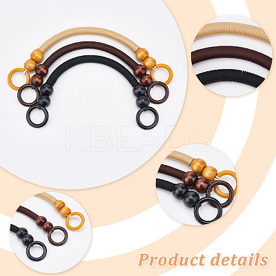 6Pcs 3 Colors Nylon Bag Handle FIND-PH0007-02-1