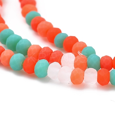 Faceted Glass Beads Strands GLAA-F106-B-F04-1