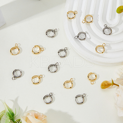 201 Stainless Steel Huggie Hoop Earring Findings FIND-DC0006-43B-1