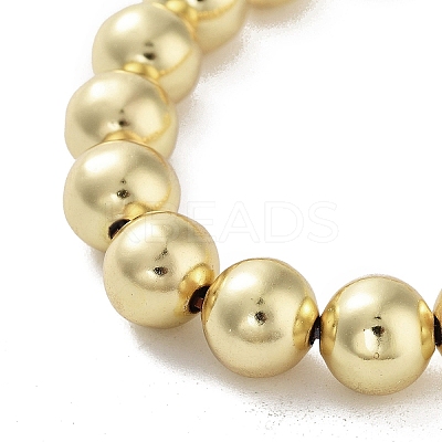 Adjustable Brass Round Beaded Slider Bracelets BJEW-D039-31C-G-1