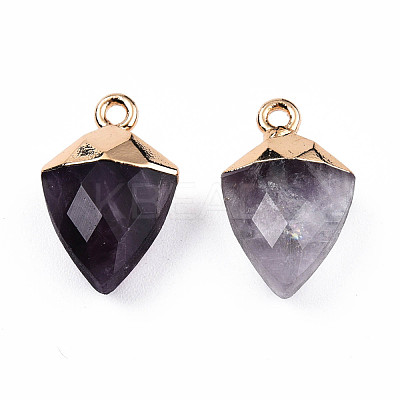 Natural Amethyst Pendants G-N326-134-02-1