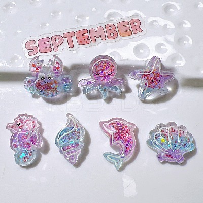 Transparent Resin Cabochons KY-G031-06-1