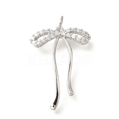 Brass Micro Pave Cubic Zirconia Pendants KK-V008-13P-01-1