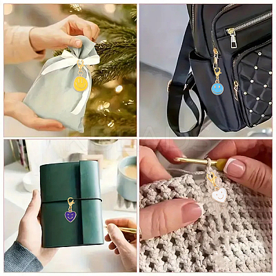DIY Smiling Face Pendant Decorations Making Kit DIY-YW0017-56-1