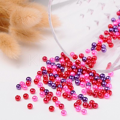 Valentine's Mix Glass Pearl Beads Sets HY-X006-4mm-10-1