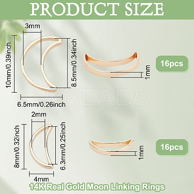 32Pcs 2 Style Brass & Alloy Linking Rings FIND-BC0005-02-1