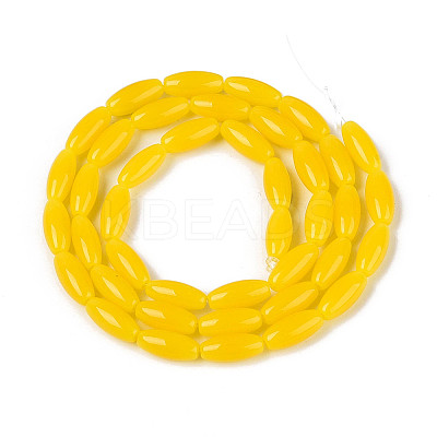 Imitation Jade Glass Beads Strands GLAA-T028-15J-03-1