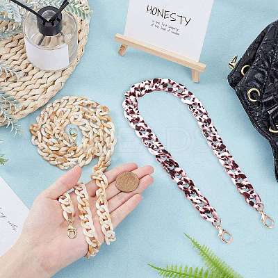 2 Pcs Acrylic Bag Strap Chains AJEW-WR0001-08-1