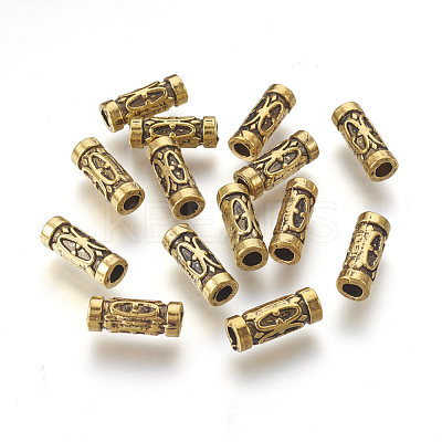Tibetan Style Alloy Tube Beads GLF0843Y-NF-1