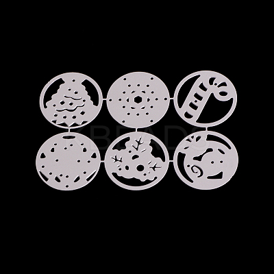 Flat Round Frame Carbon Steel Cutting Dies Stencils X-DIY-F036-36-1