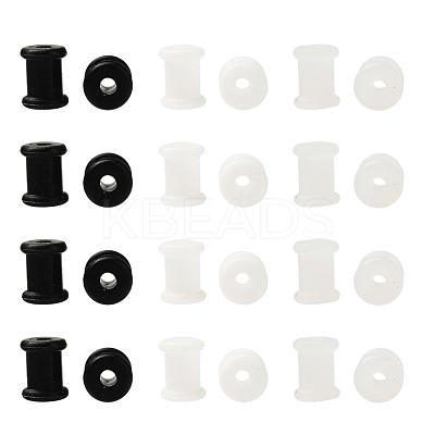6Pcs 3 Colors Pulley Silicone Ear Gauges Flesh Tunnels Plugs FIND-YW0001-18A-1