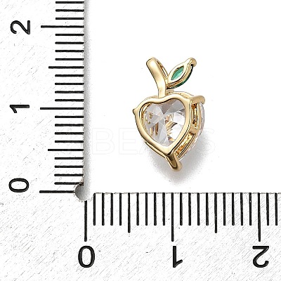 Brass Pave Clear Cubic Zirconia Charms LS-KK-Q048-21G-1