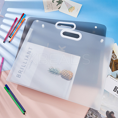 2Pcs 2 Styles PP Plastic Documents Pockets AJEW-FH0005-86B-1