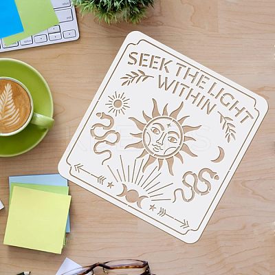 Plastic Reusable Drawing Painting Stencils Templates DIY-WH0172-438-1