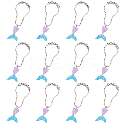 12Pcs Iron Shower Curtain Rings for Bathroom HJEW-OC0001-20-1