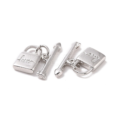 Rack Plating Brass Toggle Clasps LS-ZIRC-C042-12P-1