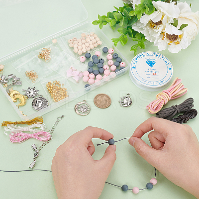 DIY Moon and Sun Bracelet Making Kit DIY-PH0009-54-1