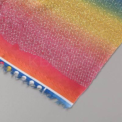 Rainbow Color Laser Polyester Fabric DIY-WH0569-81-1