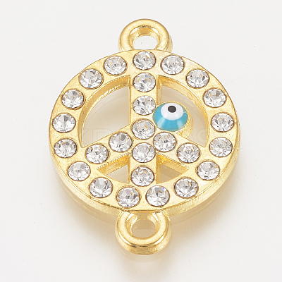 Alloy Rhinestone Links connectors ALRI-S170-33G-1