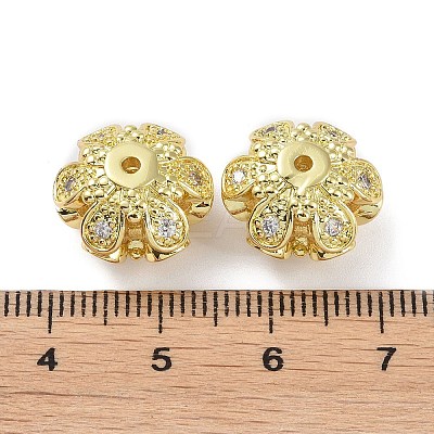 Rack Plating Brass Micro Pave Clear Cubic Zirconia Beads KK-K341-40G-1
