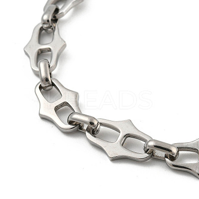 Non-Tarnish 304 Stainless Steel Link Chains Bracelets for Men & Women LS-BJEW-D042-12P-1
