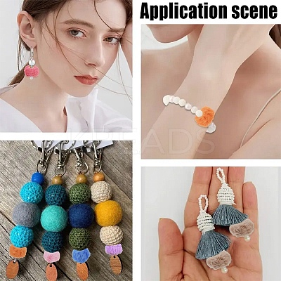 30Pcs 10 Colors Imitation Rabbit Hair European Beads FIND-YW0010-16-1